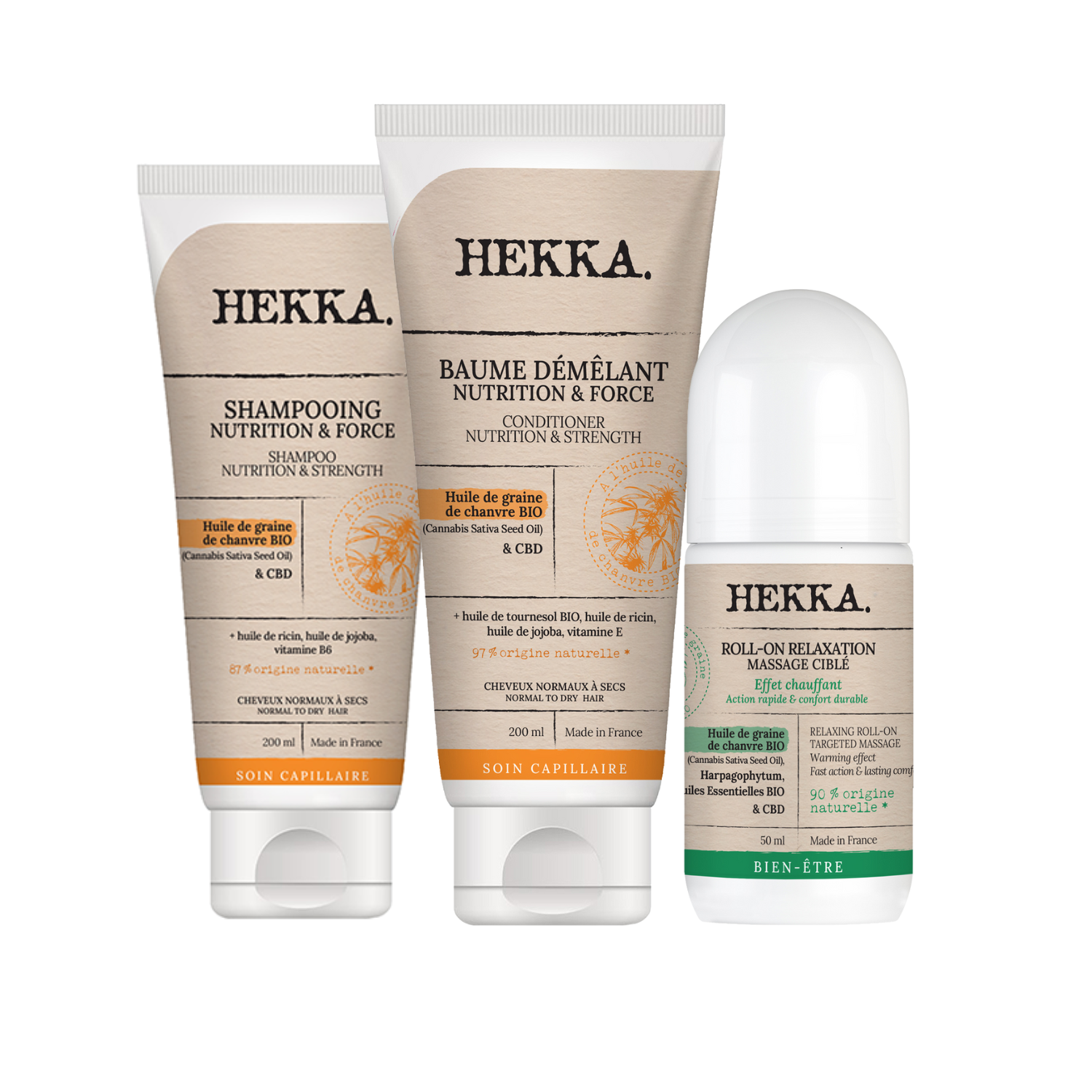 Hekka Shampoo & Conditioner + GRATIS massage roller | Aroma & Ontspanning Bundel
