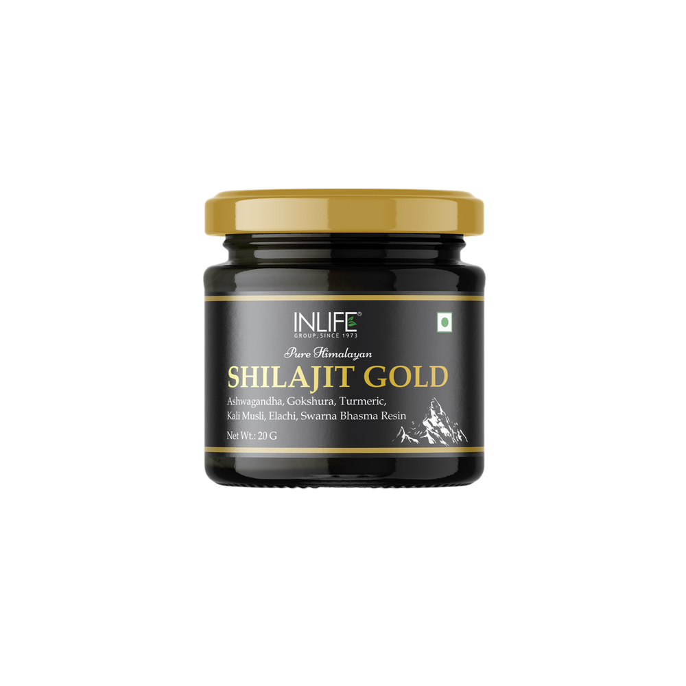 Inlife | Pure Himalaya Shilajit met Bashma – Goud, Energie & Celherstel