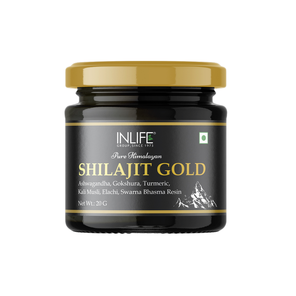 Inlife | Pure Himalaya Shilajit met Bashma – Goud, Energie & Celherstel