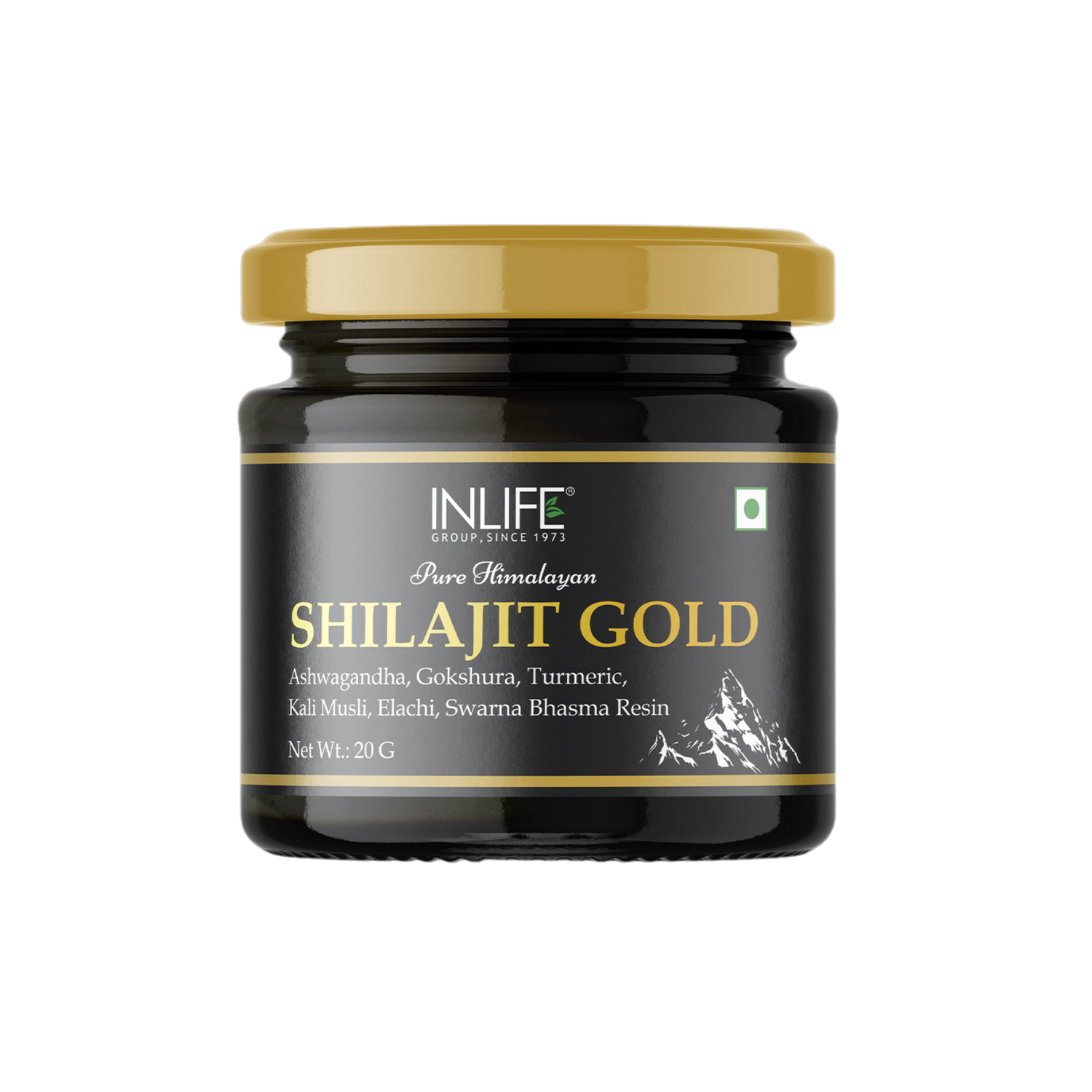Inlife | Pure Himalaya Shilajit met Bashma – Goud, Energie & Celherstel